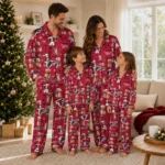 Atlanta Falcons Long Pajama Set Customized Animal Scatter Red Best Selling