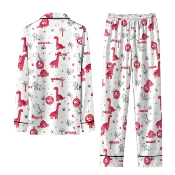 Atlanta Hawks Long Pajama Set Personalized Character Scatter Fashion Forward