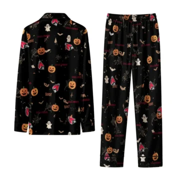 Ball State Cardinals Long Pajama Set Personalized Icon Confetti Black Fashion Forward
