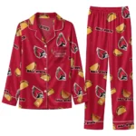 Ball State Cardinals Long Pajama Set Personalized Snack Scatter Red Best Selling