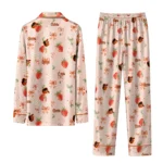 baltimore orioles long pajama set customized ribbon florals orange best selling.webp