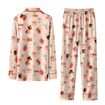 baltimore orioles long pajama set customized ribbon florals orange fashion forward.webp