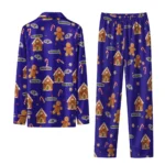 Baltimore Ravens Long Pajama Set Custom Candy Scatter Purple Best Selling