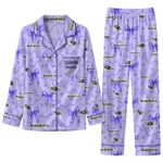 baltimore ravens long pajama set customized ribbon chains purple best selling.webp
