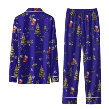 Baltimore Ravens Long Pajama Set Customized Sprig Scatter Purple Fashion Forward