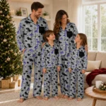 Baltimore Ravens Long Pajama Set Personalized Character Scatter Best Selling