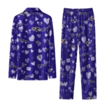 baltimore ravens long pajama set personalized heart charms purple best selling.webp