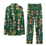 Baylor Bears Long Pajama Set Custom Animal Scatter Green Best Selling