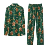 Baylor Bears Long Pajama Set Custom Candy Scatter Green Best Selling