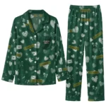 Baylor Bears Long Pajama Set Custom Heart Charms Green Best Selling
