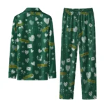 Baylor Bears Long Pajama Set Custom Heart Charms Green Best Selling