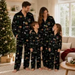 Baylor Bears Long Pajama Set Custom Icon Confetti Black Best Selling