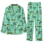 Baylor Bears Long Pajama Set Custom Ribbon Chains Green Best Selling
