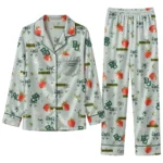 Baylor Bears Long Pajama Set Custom Ribbon Florals Green Best Selling