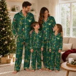Baylor Bears Long Pajama Set Custom Sprig Scatter Green Best Selling