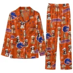 Boise State Broncos Long Pajama Set - Customized Animal Scatter Orange 1 Boise State Broncos Long Pajama Set Customized Animal Scatter Orange Best Selling