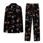 Boise State Broncos Long Pajama Set Customized Icon Confetti Black Best Selling