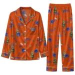 Boise State Broncos Long Pajama Set Customized Sprig Scatter Orange Best Selling