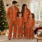 Boise State Broncos Long Pajama Set Customized Sprig Scatter Orange Best Selling