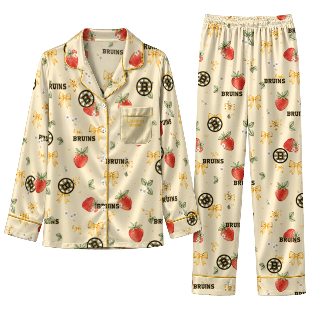 boston bruins long pajama set custom ribbon florals gold best selling.webp boston bruins long pajama set custom ribbon florals gold best selling.webp