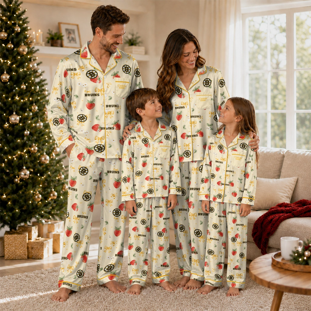boston bruins long pajama set custom ribbon florals gold latest model.webp boston bruins long pajama set custom ribbon florals gold latest model.webp