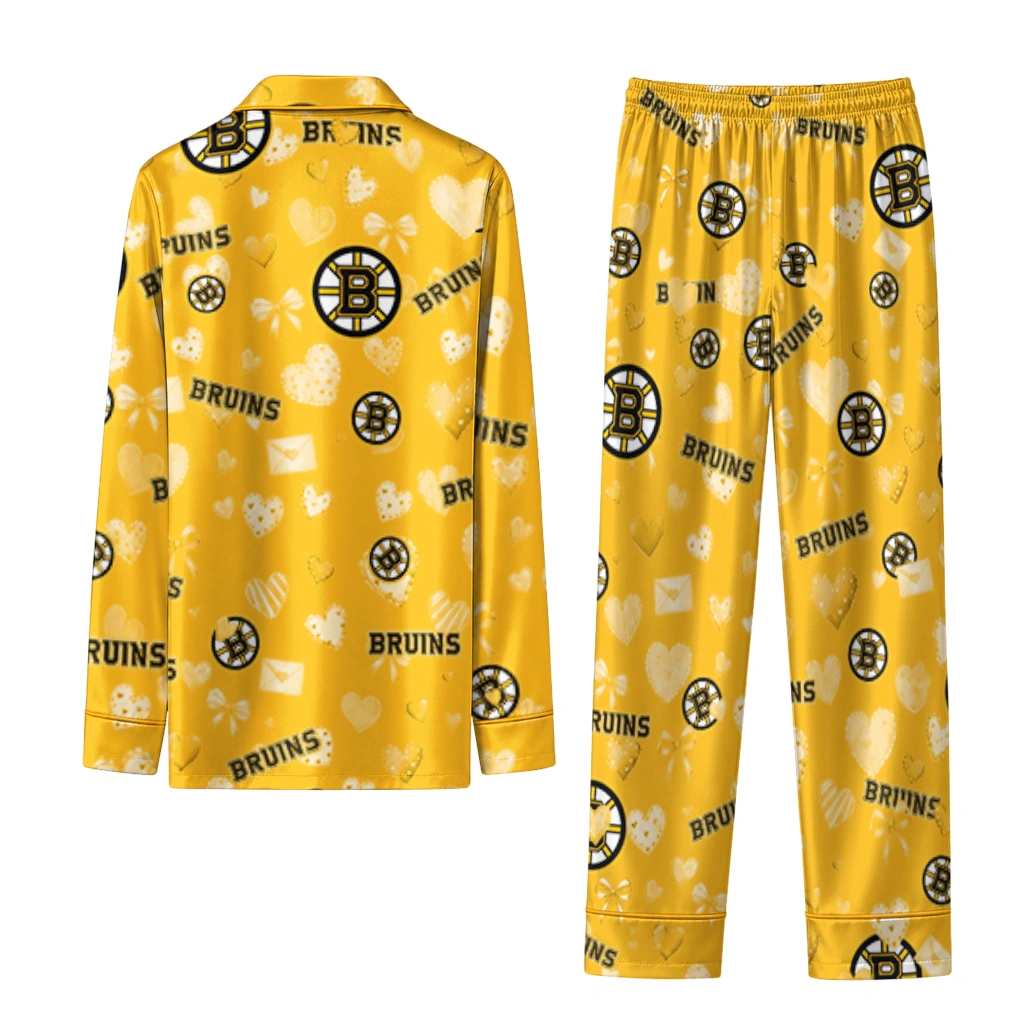 boston bruins long pajama set customized heart charms gold fashion forward.webp boston bruins long pajama set customized heart charms gold fashion forward.webp