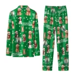 Boston Celtics Long Pajama Set Custom Animal Scatter Green Best Selling