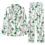 Boston Celtics Long Pajama Set Custom Character Scatter Best Selling