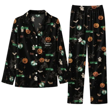 boston celtics long pajama set customized icon confetti black best selling.webp