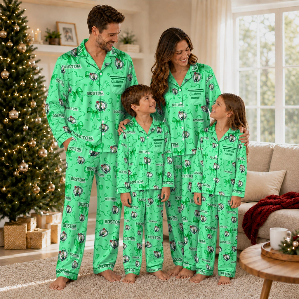 boston celtics long pajama set personalized ribbon chains green latest model.webp boston celtics long pajama set personalized ribbon chains green latest model.webp