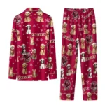 Boston College Eagles Long Pajama Set Custom Animal Scatter Maroon Best Selling