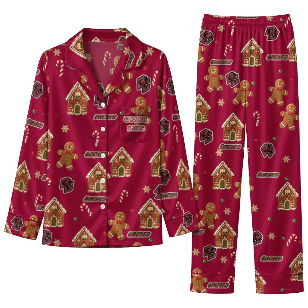 Boston College Eagles Long Pajama Set Custom Candy Scatter Maroon Best Selling Boston College Eagles Long Pajama Set Custom Candy Scatter Maroon Best Selling