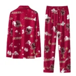Boston College Eagles Long Pajama Set Custom Cloud Stars Maroon Best Selling