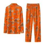 Bowling Green Falcons Long Pajama Set Customized Candy Scatter Orange Best Selling