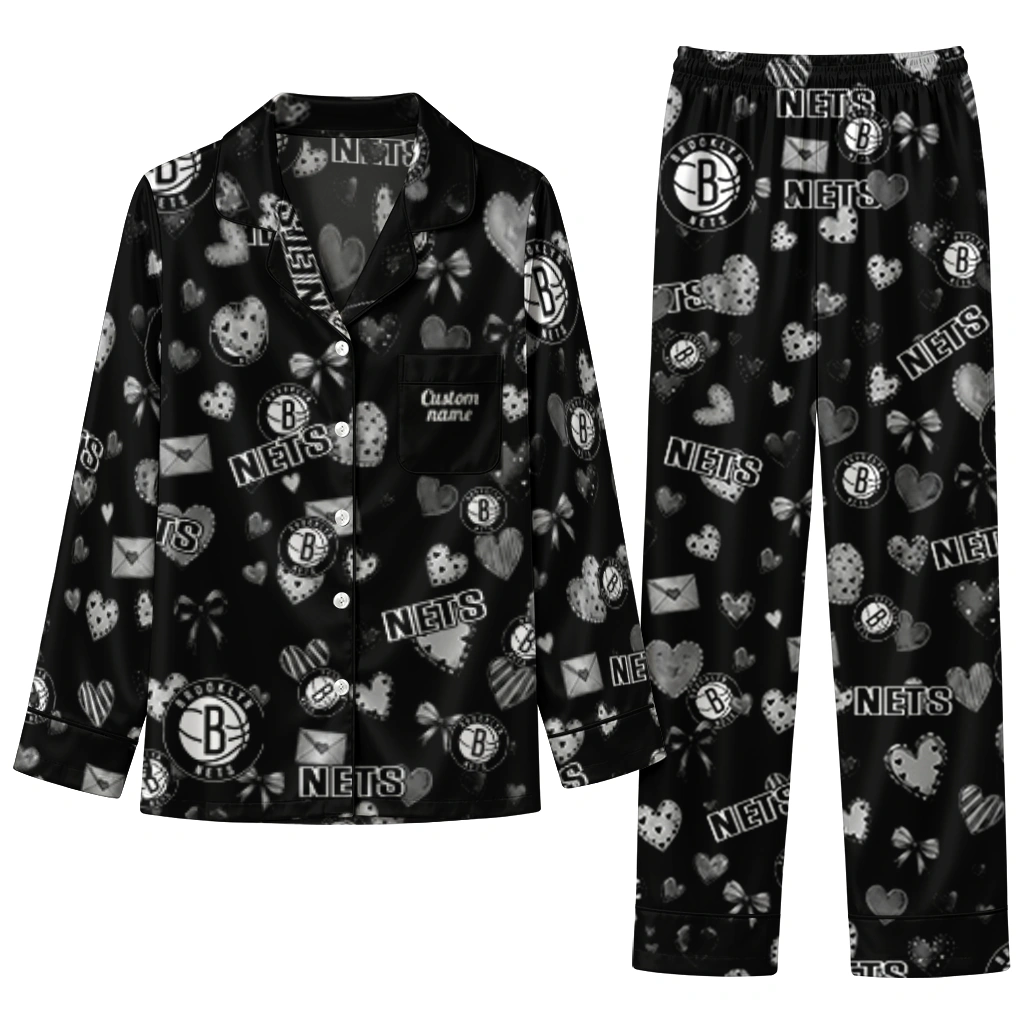 brooklyn nets long pajama set customized heart charms black best selling.webp brooklyn nets long pajama set customized heart charms black best selling.webp