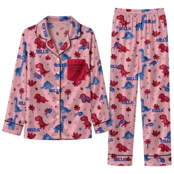 Buffalo Bills Long Pajama Set Custom Character Scatter Best Selling