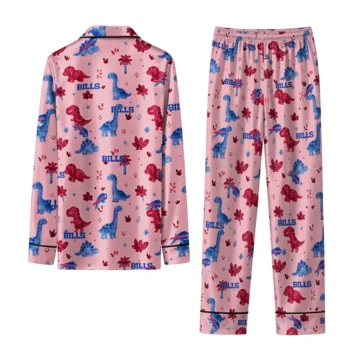 Buffalo Bills Long Pajama Set Custom Character Scatter Fashion Forward