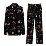 buffalo bills long pajama set customized icon confetti black best selling.webp