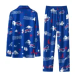 Buffalo Bills Long Pajama Set Personalized Cloud Stars Blue Best Selling