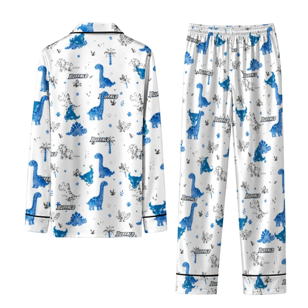 Buffalo Bulls Long Pajama Set Custom Character Scatter Fashion Forward Buffalo Bulls Long Pajama Set Custom Character Scatter Fashion Forward