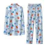 Buffalo Bulls Long Pajama Set Custom Ribbon Florals Royal Blue Best Selling