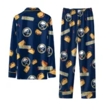 Buffalo Sabres Long Pajama Set Custom Snack Scatter Navy Blue Best Selling