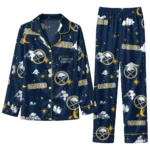Buffalo Sabres Long Pajama Set Customized Cloud Stars Navy Blue Best Selling