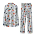 buffalo sabres long pajama set customized ribbon florals navy blue best selling.webp