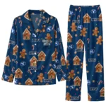 Byu Cougars Long Pajama Set Personalized Candy Scatter Blue Best Selling
