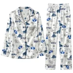 Byu Cougars Long Pajama Set Personalized Character Scatter Best Selling