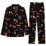 calgary flames long pajama set customized icon confetti black best selling.webp