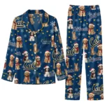 California Golden Bears Long Pajama Set Custom Animal Scatter Blue Best Selling