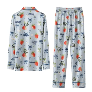 California Golden Bears Long Pajama Set Custom Ribbon Florals Blue Fashion Forward