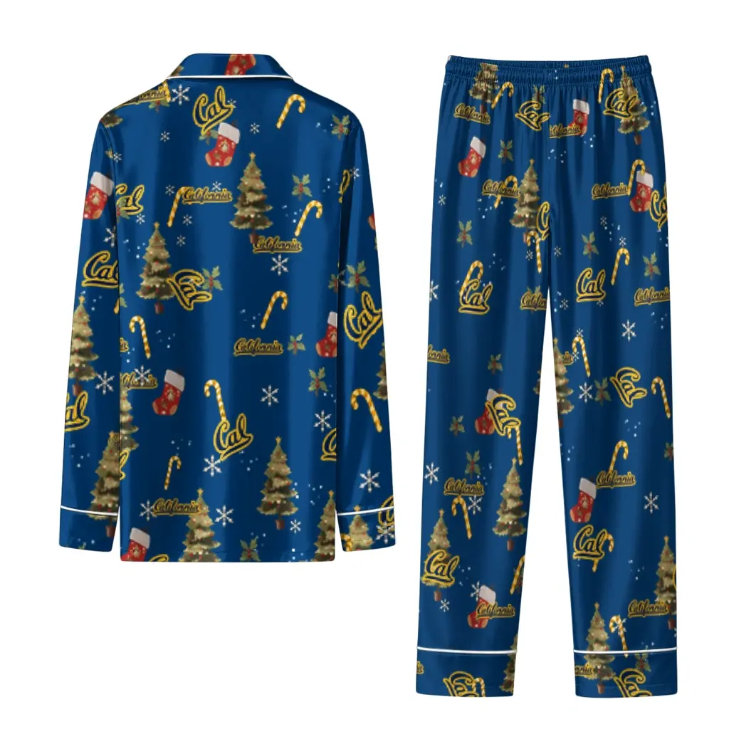 California Golden Bears Long Pajama Set Custom Sprig Scatter Blue Fashion Forward California Golden Bears Long Pajama Set Custom Sprig Scatter Blue Fashion Forward